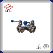 Sanitary Stainless Steel Butterfly Valve Threaded with Tee/Elbow